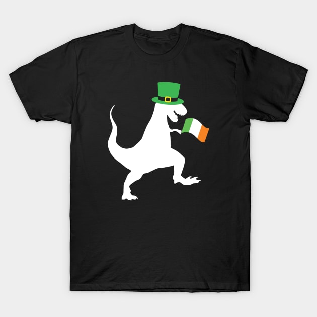 Kids Boys Funny Saint Patricks Day Dinosaur TRex for Toddler T-Shirt by Shaniya Abernathy